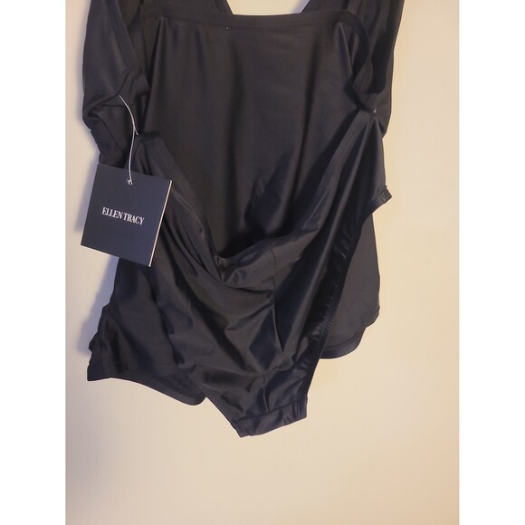 New Ellen Tracy Black Tankini  swimsuit Bathing Suit Sz 8 - Picture 5 of 9